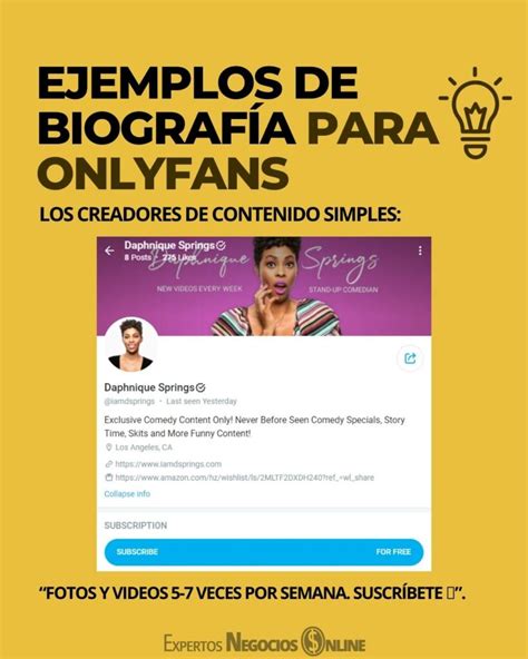 biografia para only fans|10 ideas de biografías de Onlyfans que convierten